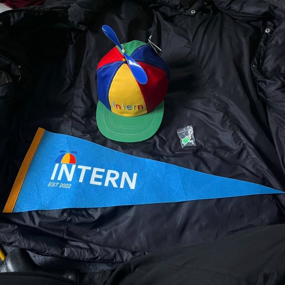 Interstellar Propeller Hat, Intern Flag and Button-- Make an Offer!